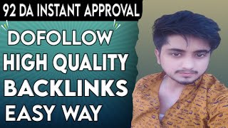 Instant Approval Dofollow Backlink Site  DA 90 Web 20 Free Backlink Website [upl. by Ahsiekahs]