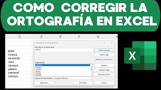 Como Corregir la Ortografía En Excel [upl. by Alioz]