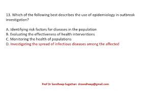 MCQs in Community Medicine  3 Epidemiology [upl. by Rednasela]