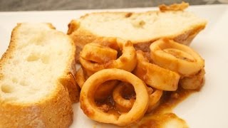 Receta de calamares en Salsa Americana  A Los Fogones [upl. by Scriven]