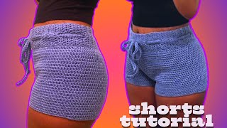 Easy Crochet Shorts tutorial How to crochet easy shorts beginner friendly  The crochet hermit [upl. by Liauqram]