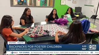 8th graders pet blanket sales help stuff backpacks for foster kids [upl. by Ahsiekin]