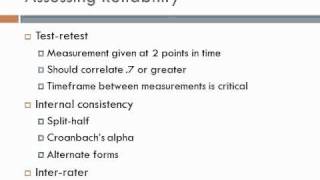 Reliability amp Validity Part 1 [upl. by Chadburn55]