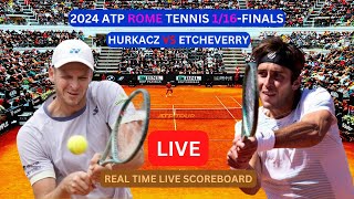 Hubert Hurkacz Vs Tomas Martin Etcheverry LIVE Score UPDATE Today Tennis 2024 ATP Rome 116Finals [upl. by Nevet]