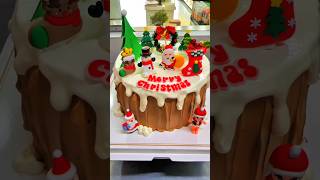 How to decorate a stunning Christmas cake shorts christmascake christmas cakeideas [upl. by Ellerehc166]