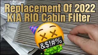 2022 Kia Rio Cabin Filter Replacement [upl. by Behah]