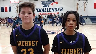 Bryce Whatley Kaden Wright lead Journey over Challenger in 7th Grade contest [upl. by Onimixam768]