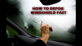 How to Defog Windshield or Windows Fast [upl. by Goulette246]