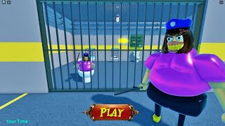 BARNIEs PRISON ESCAPE 2 OBBY  ALL JUMPSCARES  FULL GAMEPLAY  ROBLOX HD [upl. by Ellekcir356]