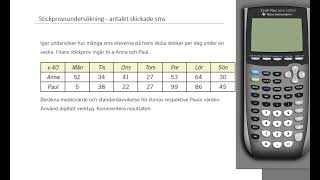 Matematik 2abc Statistik  Spridningsmått standardavvikelse [upl. by Sheepshanks]