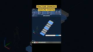 PRACTISE DRAWING  AutoCAD Drawing Array in 3D [upl. by Lorrac]