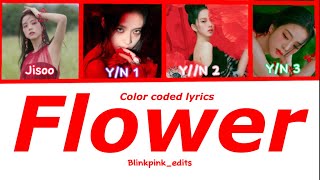 Jisoo  flower but four members karaoke version [upl. by Marozas]