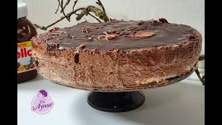 Cremige Nutella Kuchen ohne backen I nutella torte without baking I Nobake cake [upl. by Haziza]