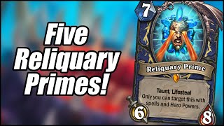 Five Reliquary Primes  Reliquary Shaman  Ashes of Outland  Hearthstone [upl. by Eittam]