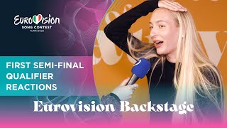 Eurovision Backstage Qualifier Reactions  First SemiFinal  Eurovision News from Turin 2022 [upl. by Orvah]