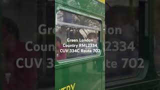 Green London Country RML2334 CUV 334C Route 702 At Bluewater fortheloveofbuses [upl. by Andra]