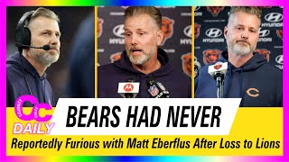 Bears Players Were Reportedly Furious with Matt Eberflus After Loss to Lions  CelebChase [upl. by Schiffman]