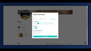 Customer Website  Table Booking without Order [upl. by Wales]