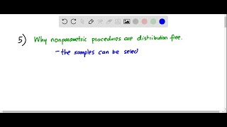 Why does the term distributionfree describe nonparametric procedures [upl. by Nievelt]