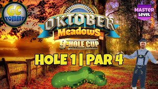 Master QRFR Hole 1  Par 4 EAGLE  Oktober Meadows 9hole cup Golf Clash Guide [upl. by Haididej]