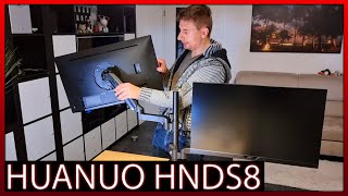 HUANUO HNDS8E 1732 Zoll Dual Monitor Halterung  Unboxing  Montage  Test  Fazit  Review [upl. by Acinot]