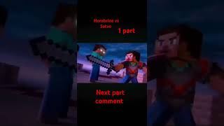 Herobrine vs Steve part1 minecraft herobrine steve war gaming [upl. by Ailahtan]