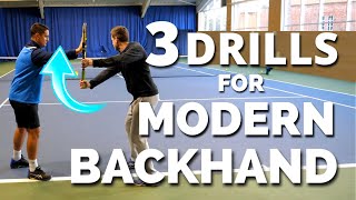 3 Drills For Modern One Handed Backhand in Tennis  Thiem Wawrinka Federer Backhand Technique [upl. by Lenno186]