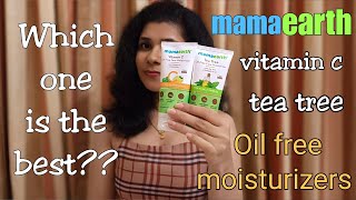 Mamaearth oil free moisturizer  Vitamin c vs tea tree oil free moisturizer which one is the best [upl. by Osmund105]