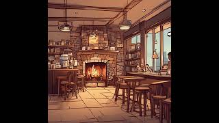 Cozy Coffee Shop Ambience  Rainy Day with Jazz Relaxing Music and Crackling Fireplace for sleeping [upl. by Ecinad]