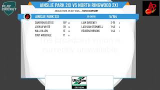 Ainslie Park 2XI v North Ringwood 2XI [upl. by Nortad]