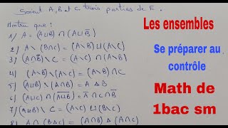 les ensembles math de 1bac [upl. by Eceinal379]