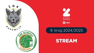 ŽNK Radomlje Medex  ŽNK Olimpija Ljubljana  9 Krog ŽNL Triglav  STREAM [upl. by Airret]