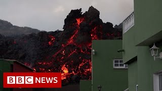 Canary Islands volcano forces further evacuations of La Palma residents  BBC News [upl. by Hahseram44]