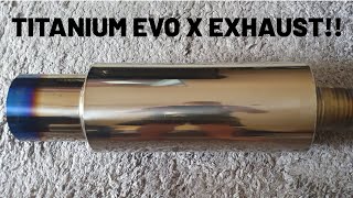 Evo X Titanium Exhaust VS Stainless Steel Exhaust Cold Start and Revs [upl. by Des]