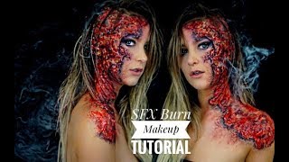 SFX Burn Halloween Makeup [upl. by Procto]