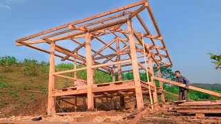 A family built a house on a high mountainside to raise livestock and develop the economy free life [upl. by Cindee]