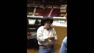 Nocona Salesman Gives Bareback Riding Lesson [upl. by Enyehc]