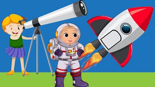 Zoom Zoom Zoom We are Going to the Moon  Nursery Rhymes amp Kids Songs [upl. by Ahsinoj]