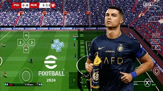 EFOOTBALL PES 2024 PPSSPP ORIGINAL PS5 On Androidamp ISO BEST Graphics Offline [upl. by Nahsab]