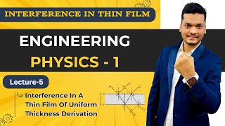 Interference In Thin Film Of Uniform Thickness  Engineering Physics1 [upl. by Aihsitan]