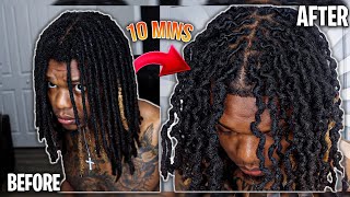 DREADLOCK TwistOut Tutorial In 10 Minutes Or Less  Wash amp Haircut [upl. by Airet]