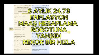 REKOR HIZLA  Maaş Hesaplama Robotuna Enflasyon Zammı Yansıdı 2473 [upl. by Hakon]