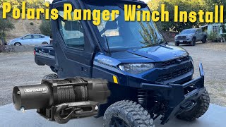 20182024 Polaris Ranger Winch Install SuperATV Black Ops 6000 [upl. by Ylahtan83]