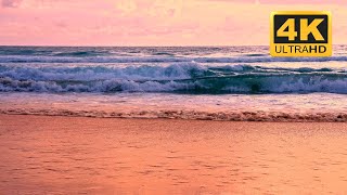 🌊 Relaxing Ocean Waves in 4K Soothing Pink Noise Sleep Sounds  ASMR Beach Sounds [upl. by Leonanie]