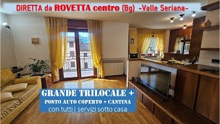 DIRETTA dal centro di Rovetta ampio Trilocale arredato con posto auto coperto e cantina a 128000 € [upl. by Gahan]