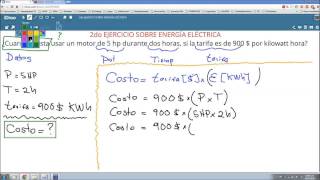 25 2do Ejercicio sobre energía eléctrica [upl. by Godric]