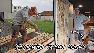 Schiebetür für unter 100€ selber bauen😍 Das Linienbus Tinyhouse Badezimmer [upl. by Marco403]