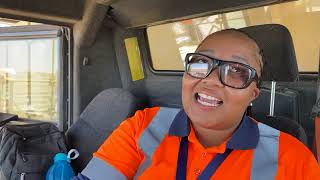 Woman who Drives one of the Big Dump Trucks in Jwaneng Diamond mine Botswana [upl. by Eegnat]