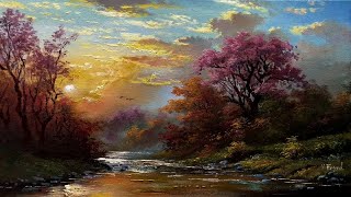 How I Paint Landscape Just By 4 Colors Oil Painting Landscape Step By Step 93 By Yasser Fayad [upl. by Nairadal998]