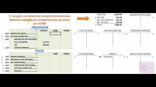 Registro Contable de Honorarios Retenciones de ISR e IVA [upl. by Aaberg286]